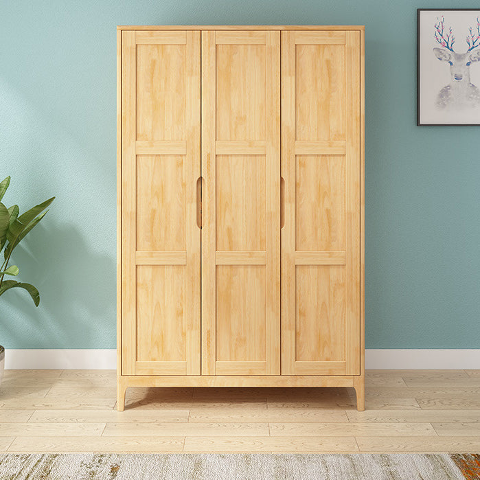 Bedroom Hinged Door Cabinet Traditional Rubberwood Storage Cabinet