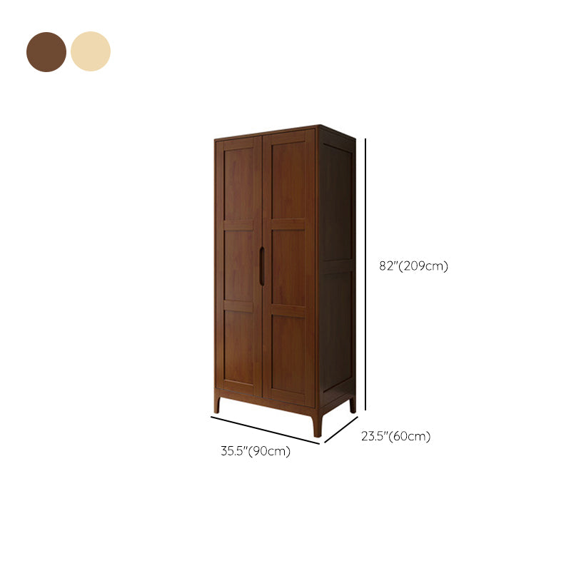 Bedroom Hinged Door Cabinet Traditional Rubberwood Storage Cabinet