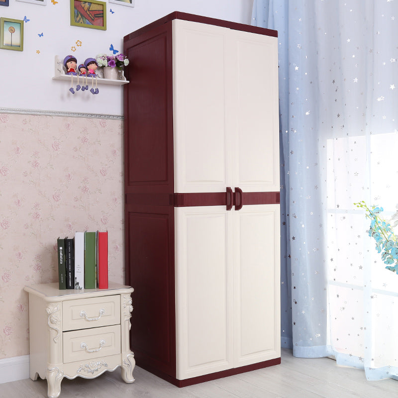 Matte Finish Hinged Door Storage Cabinet Contemporary Plastic Cabinet
