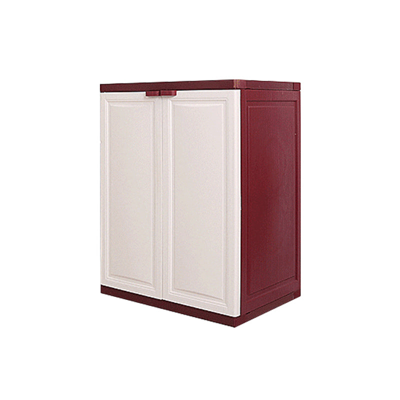Matte Finish Hinged Door Storage Cabinet Contemporary Plastic Cabinet