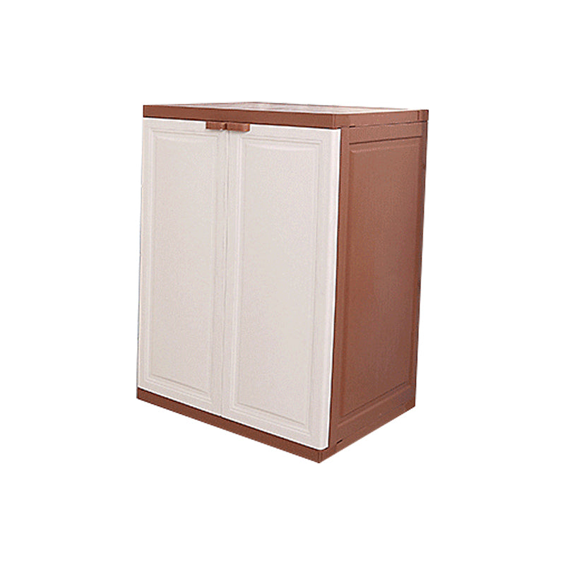 Matte Finish Hinged Door Storage Cabinet Contemporary Plastic Cabinet