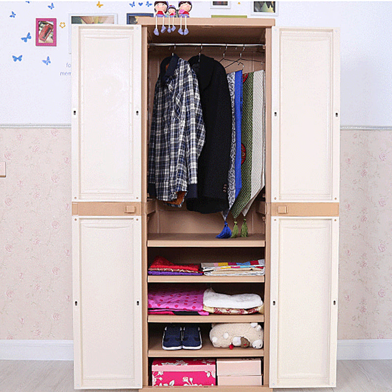 Matte Finish Hinged Door Storage Cabinet Contemporary Plastic Cabinet