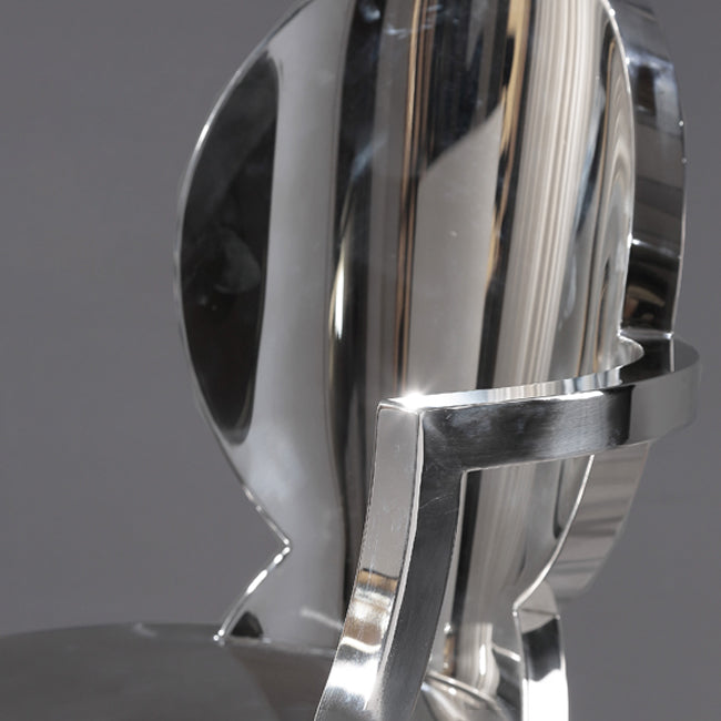 Industrial Style Counter Stool Silver Metal Bar Stool for Living Room