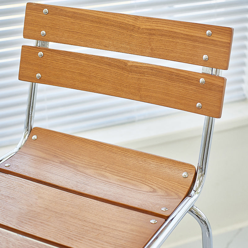 Modern Style Counter Stool Wood Saddle Seat Bar Stool with Metal Base