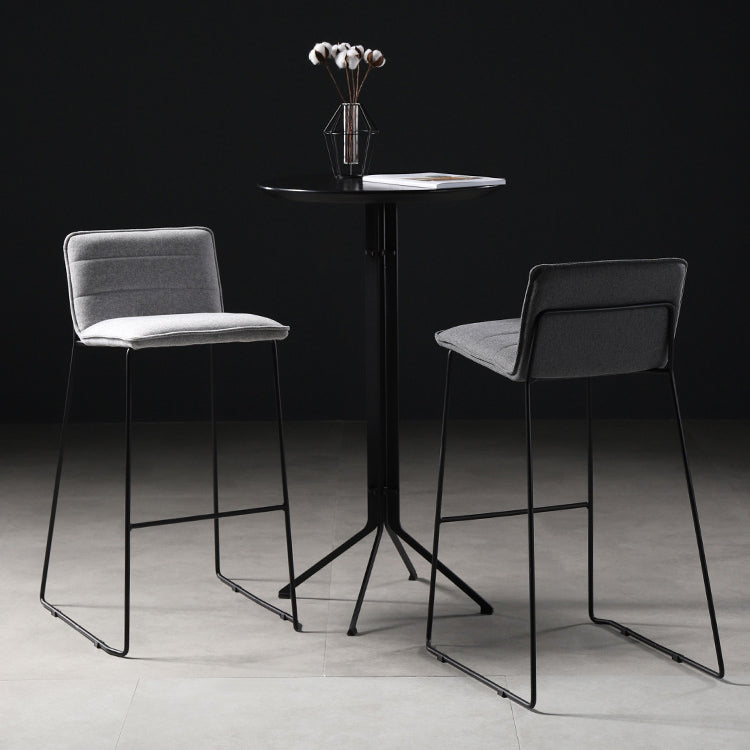 Modern Style Square Seat Barstool Pu Leather Counter Bar Stool with Metal Legs for Home