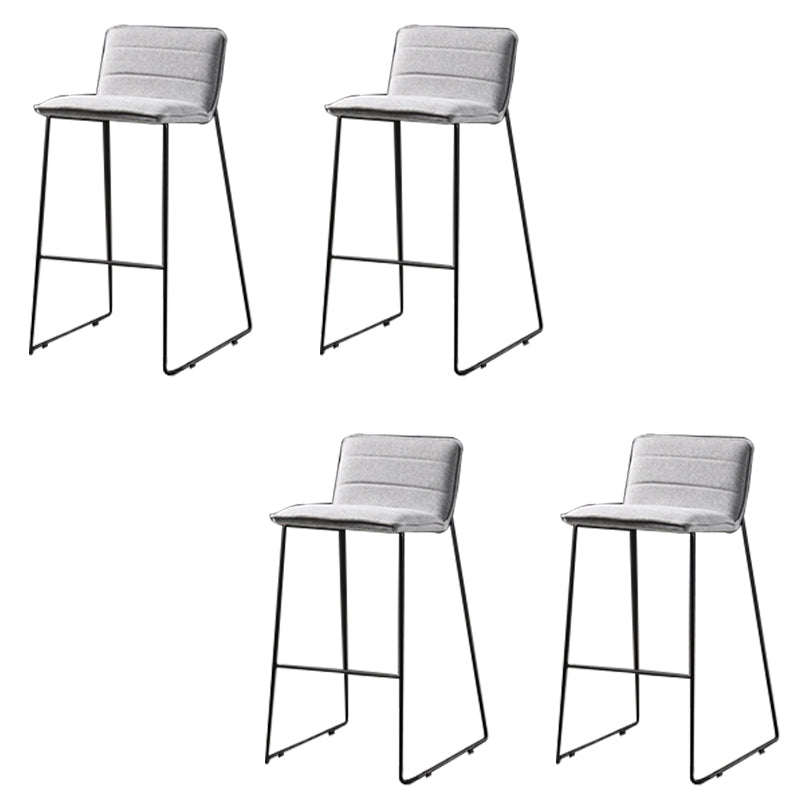 Modern Style Square Seat Barstool Pu Leather Counter Bar Stool with Metal Legs for Home