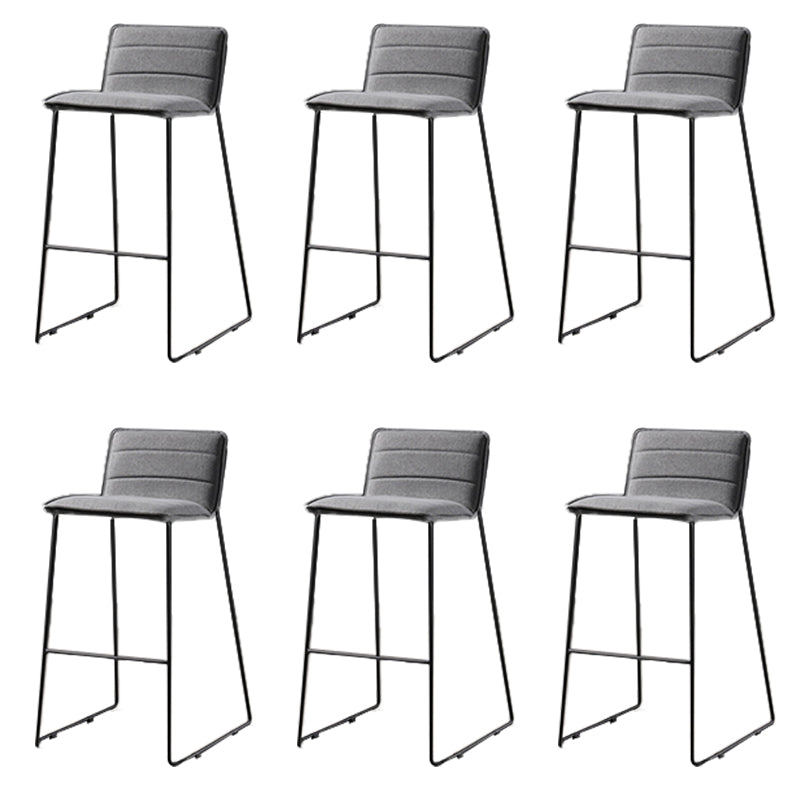 Modern Style Square Seat Barstool Pu Leather Counter Bar Stool with Metal Legs for Home