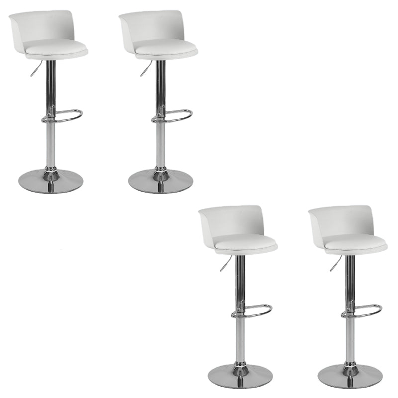 Industrial Style Armless Counter Stool Adjustable Height Bar Stool with Metal Base