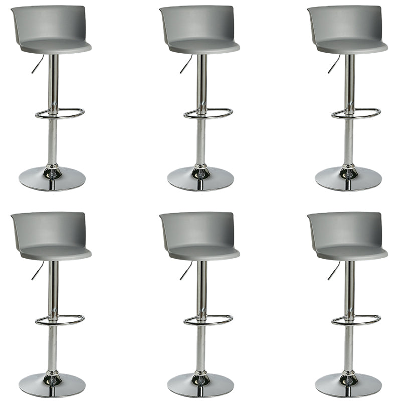 Industrial Style Armless Counter Stool Adjustable Height Bar Stool with Metal Base