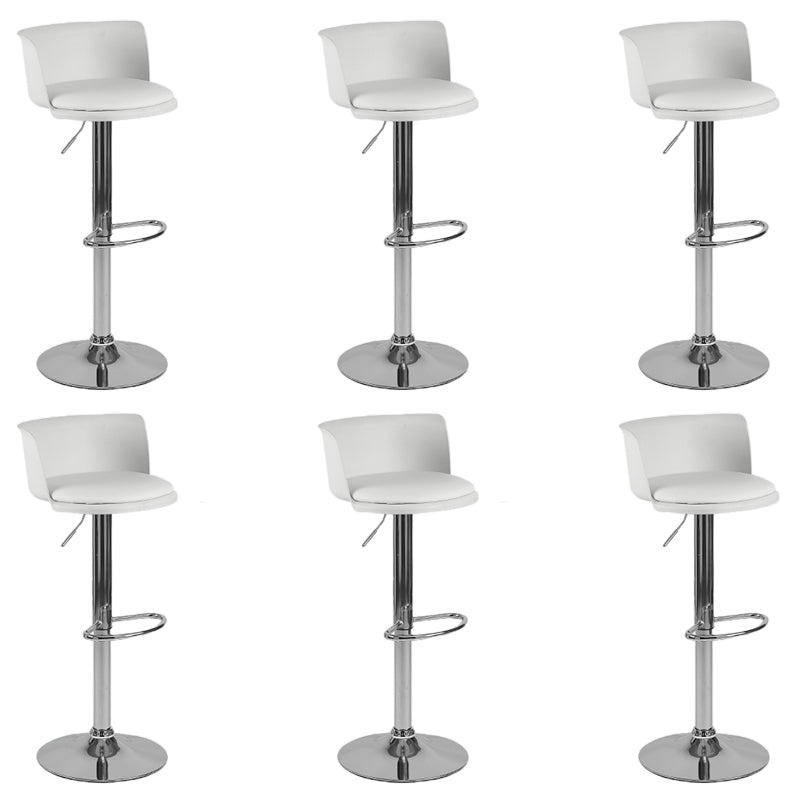 Industrial Style Armless Counter Stool Adjustable Height Bar Stool with Metal Base
