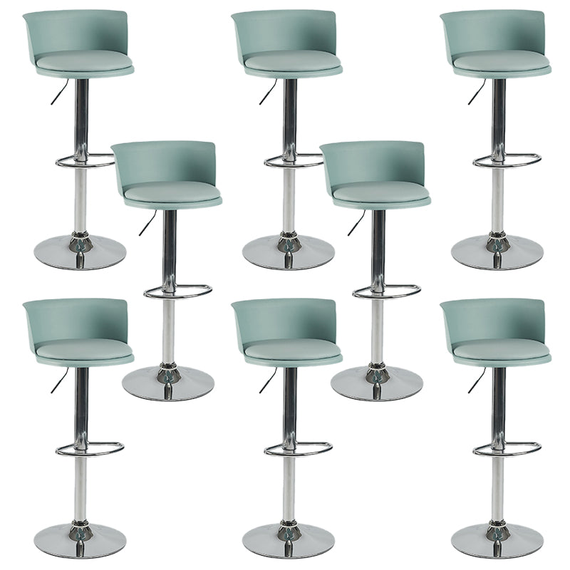 Industrial Style Armless Counter Stool Adjustable Height Bar Stool with Metal Base
