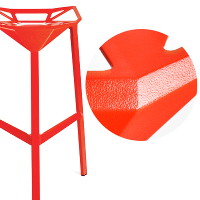 Industrial Style Metal Barstool Low Back Counter Bar Stool for Kitchen