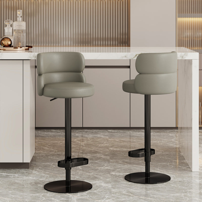 Glam Style Liftable Bar Stool Round Seat Counter Bar Stool for Home Use