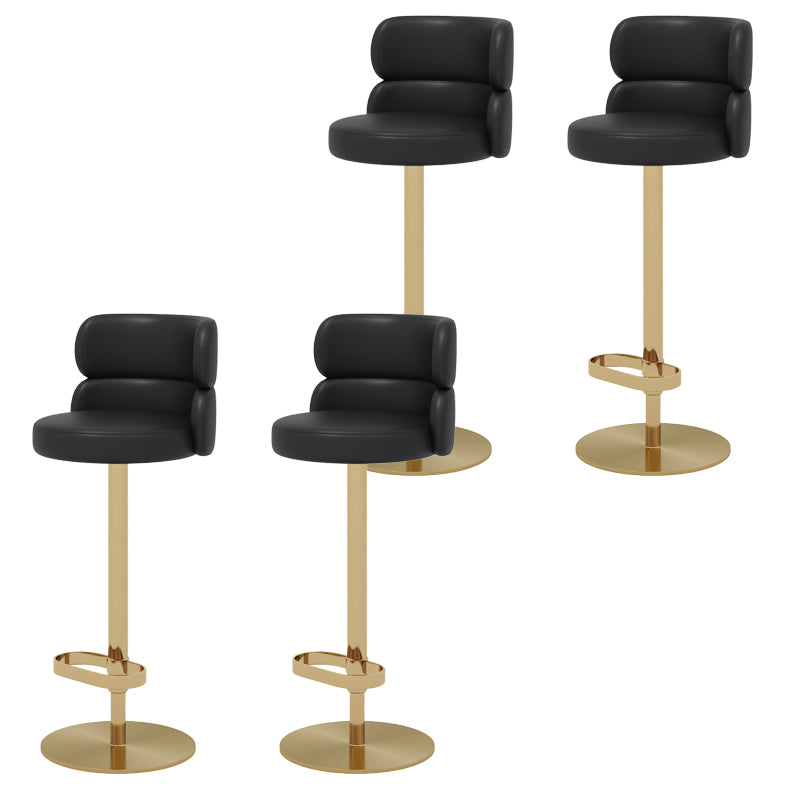 Glam Style Liftable Bar Stool Round Seat Counter Bar Stool for Home Use