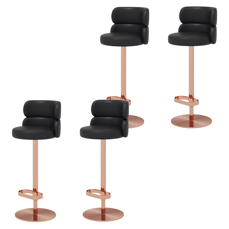 Glam Style Liftable Bar Stool Round Seat Counter Bar Stool for Home Use