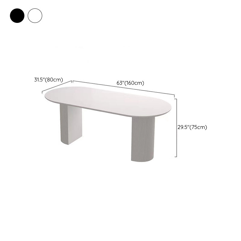 Modern Oval Dining Table Sintered Stone Dining Table for Kitchen