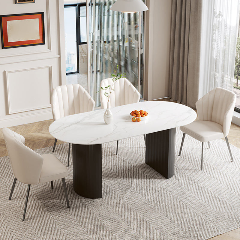 Dining Room Dinner Kitchen Table Oval Double Pedestal Dining Table