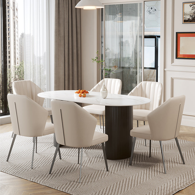 Dining Room Dinner Kitchen Table Oval Double Pedestal Dining Table