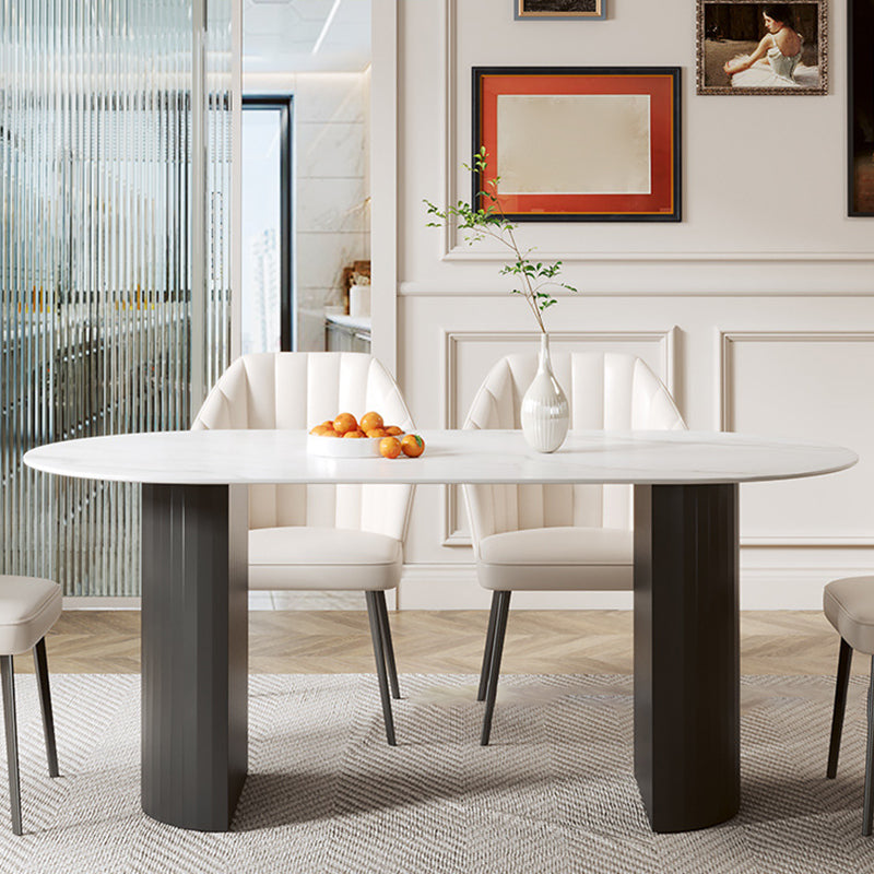 Dining Room Dinner Kitchen Table Oval Double Pedestal Dining Table