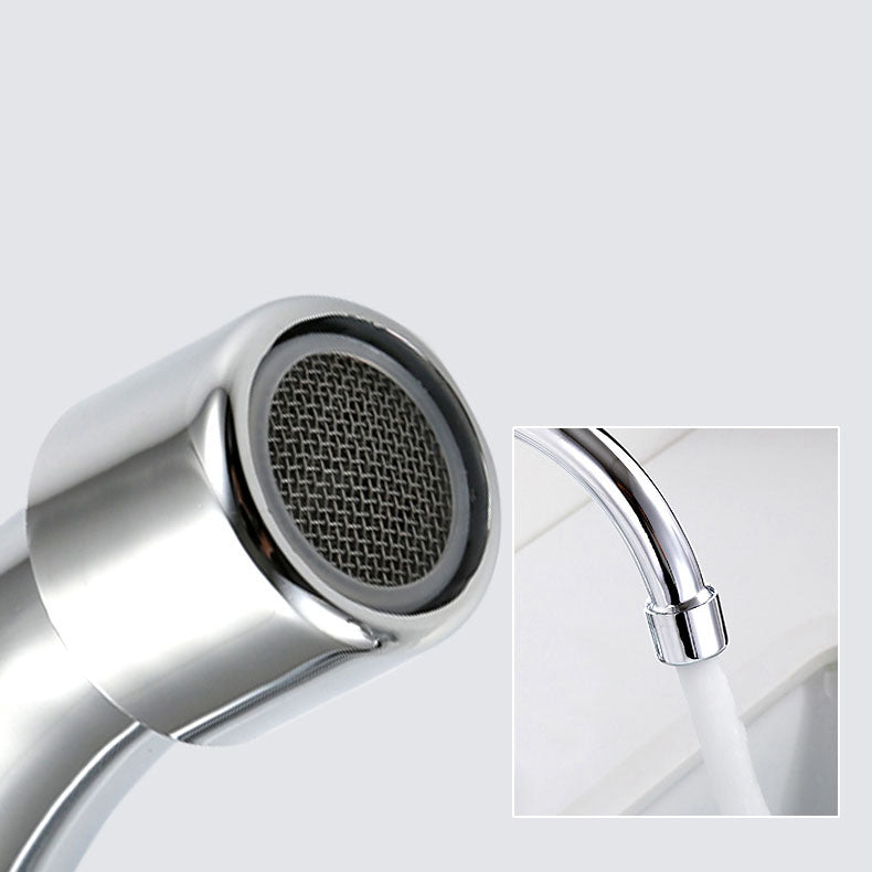 High-Arc Brass Bathroom Faucet Double Handle Vessel Sink Faucet