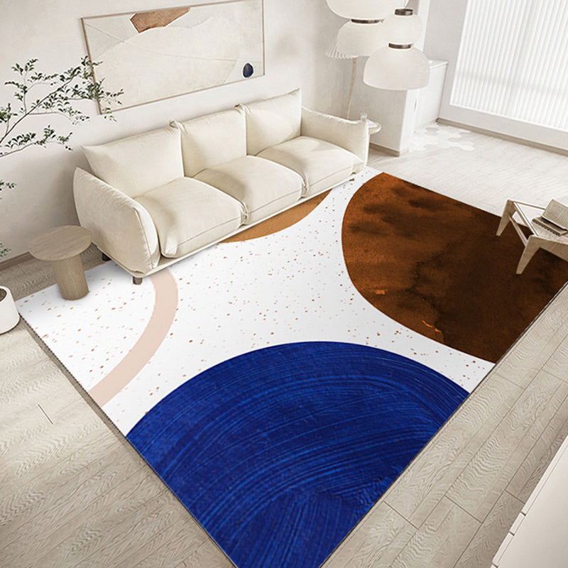 Modern Brown Rug Polyester Color Piece Area Rug Washable Rug for Living Room