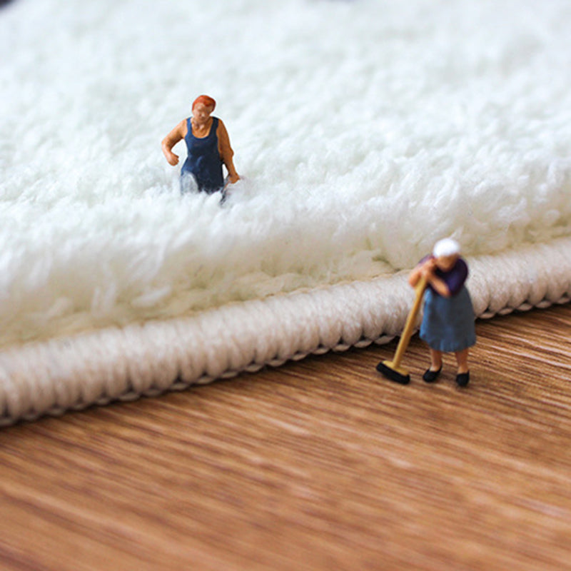 Beige Casual Rug Polyester Line Rug Tear Resistant Rug for Drawing Room