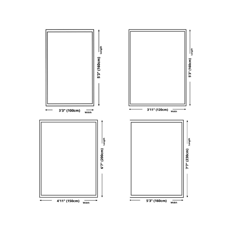 Green Modern Carpet Grid Pattern Polyester Carpet Washable Carpet for Living Room