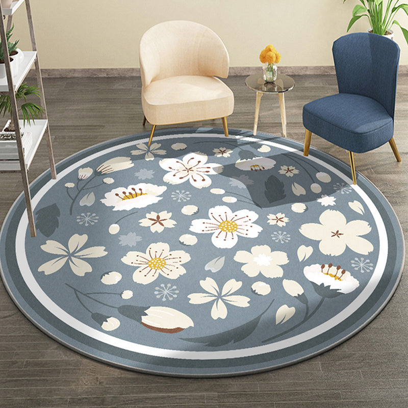 Nordic Modern Rug Rainforest Polyester Rug Washable Rug for Living Room