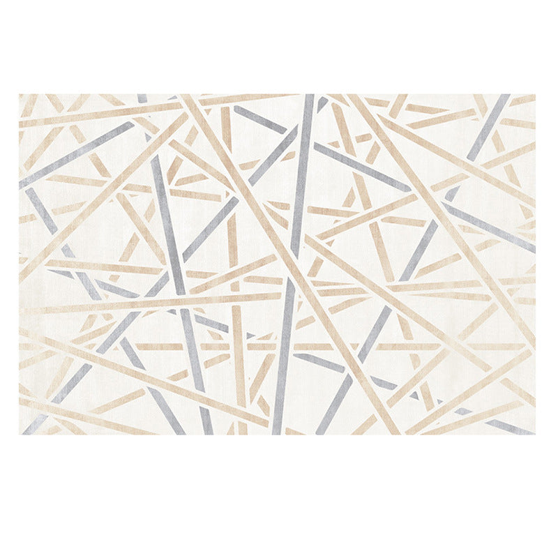 Camel Modern Rug Polyester Graphic Indoor Rug Washable Rug for Drawing Room