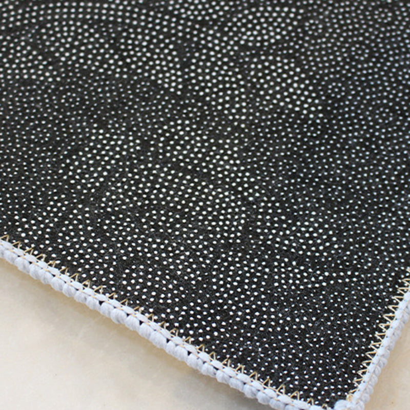 Brown Check Pattern Rug Modern Polyester Rug Washable Rug for Drawing Room