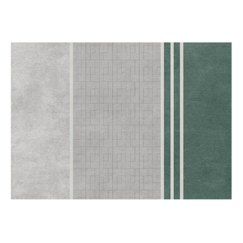 Grey Modern Rug Polyester Line Rug Tear Resistant Rug for Living Room