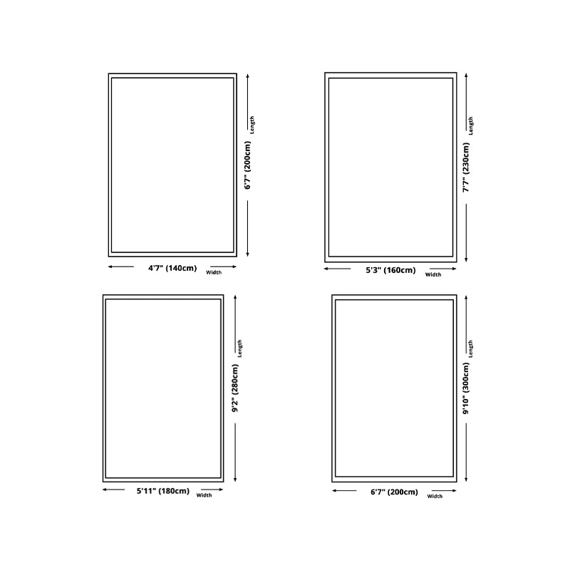 Light Blue Modern Rug Polyester Line Rug Washable Rug for Home Decor