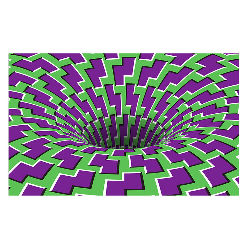 Modern Purple Rug Polyester 3D Geometric Rug Stain Rrsistant Rug for Living Room