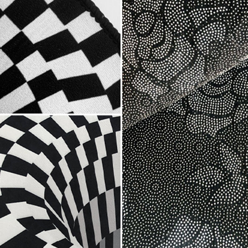 Modern Purple Rug Polyester 3D Geometric Rug Stain Rrsistant Rug for Living Room