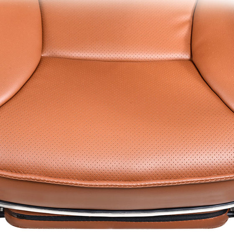 Padded Arms Leather Desk Chair Modern No Distressing Ergonomic Office Chair with Wheels