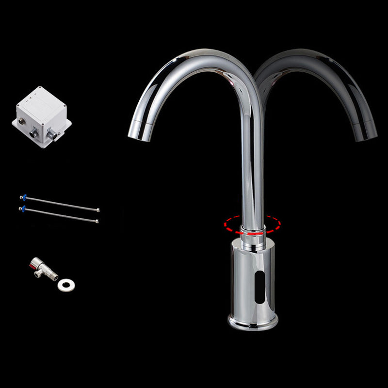 Touchless Sensor Kitchen Sink Faucet Stainless Steel Swivel Spout with Accessories