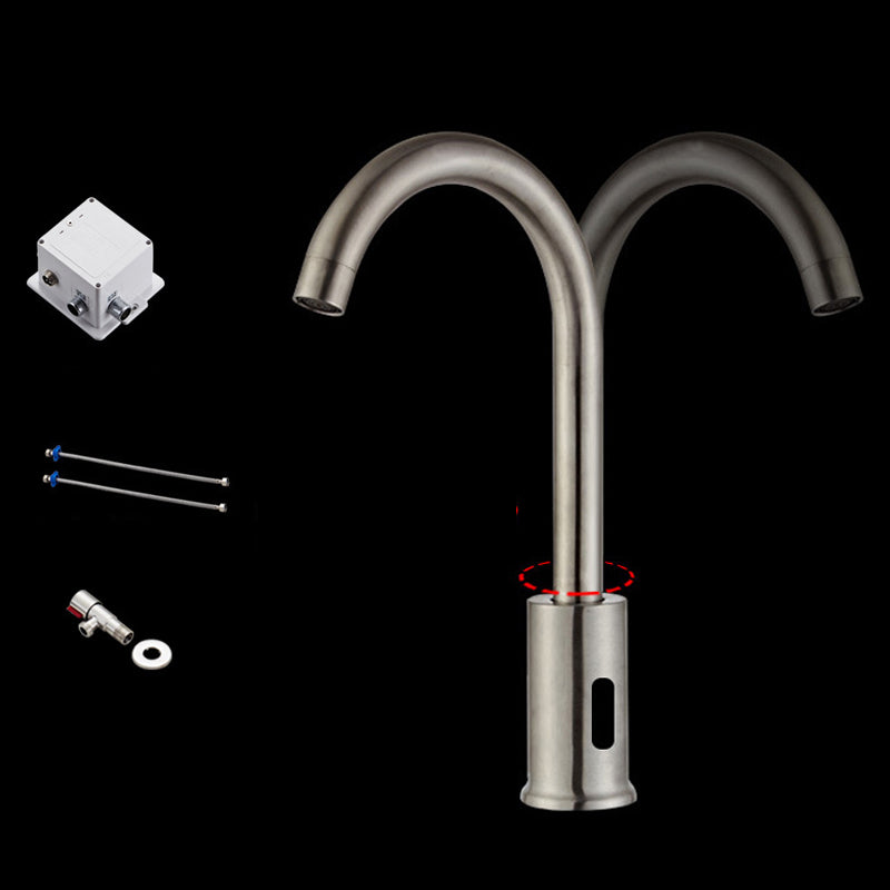 Touchless Sensor Kitchen Sink Faucet Stainless Steel Swivel Spout with Accessories