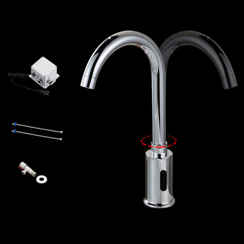 Touchless Sensor Kitchen Sink Faucet Stainless Steel Swivel Spout with Accessories