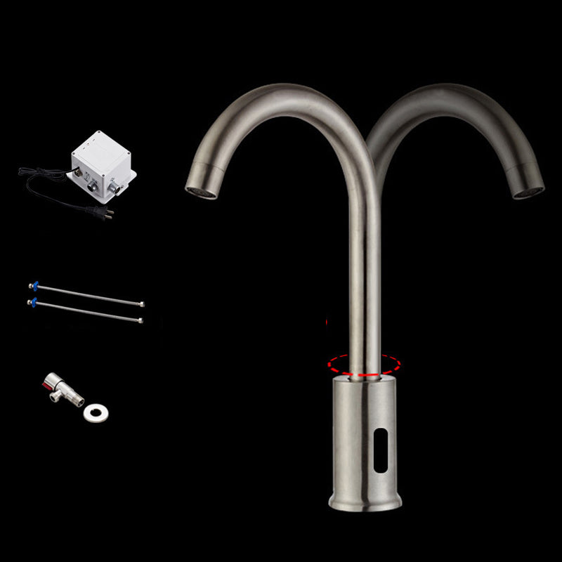 Touchless Sensor Kitchen Sink Faucet Stainless Steel Swivel Spout with Accessories