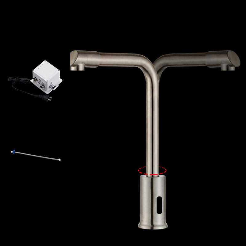 Touchless Sensor Kitchen Sink Faucet Stainless Steel Swivel Spout with Accessories
