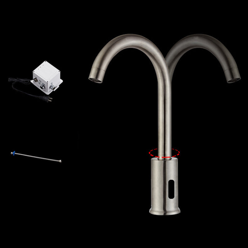 Touchless Sensor Kitchen Sink Faucet Stainless Steel Swivel Spout with Accessories