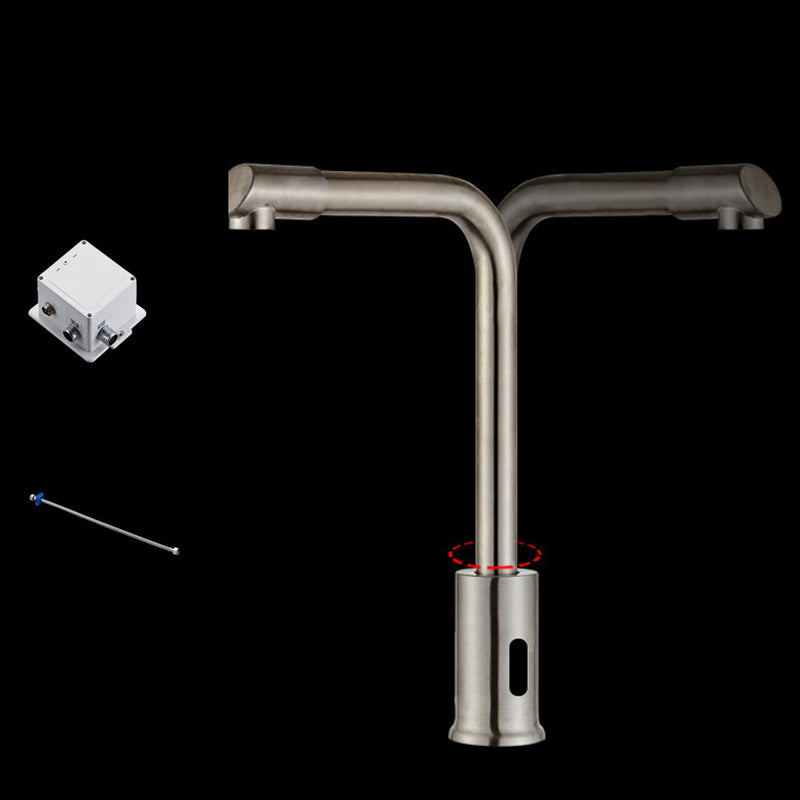 Touchless Sensor Kitchen Sink Faucet Stainless Steel Swivel Spout with Accessories
