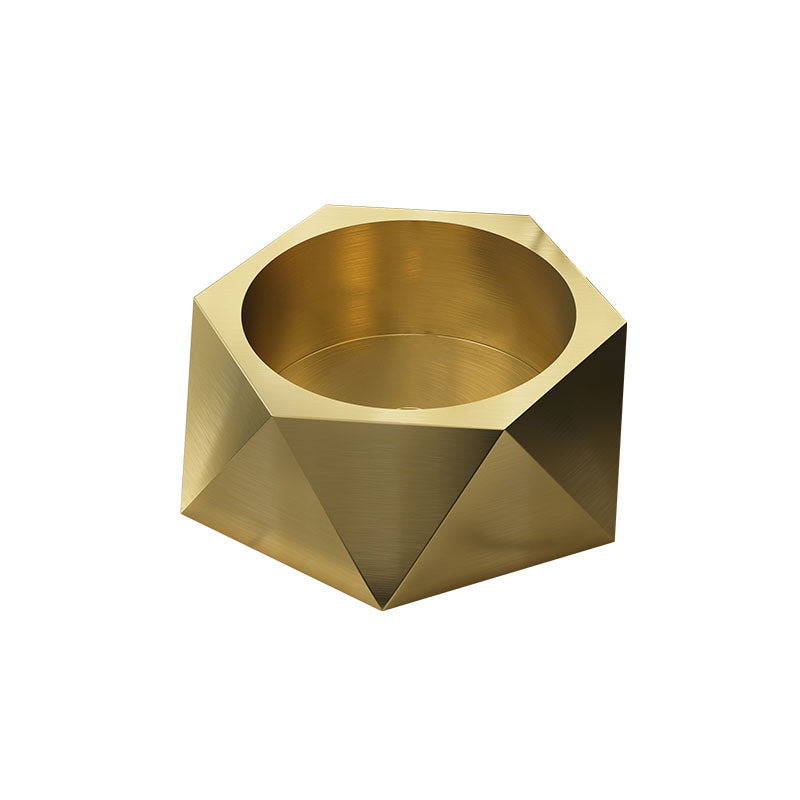 Modern Vessel Sink Metal Specialty with Pop-Up Drain Vessel Lavatory Sink