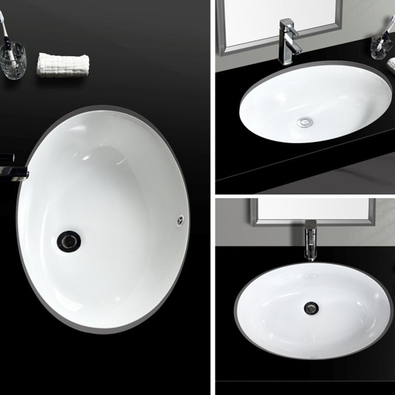 Contemporary Wash Stand Ceramic Metal Undermount Bathroom Sink