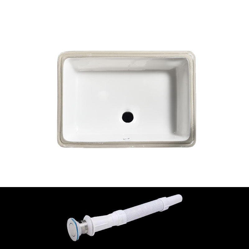 Contemporary Wash Stand Ceramic Metal Undermount Bathroom Sink
