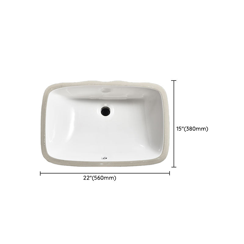Contemporary Wash Stand Ceramic Metal Undermount Bathroom Sink