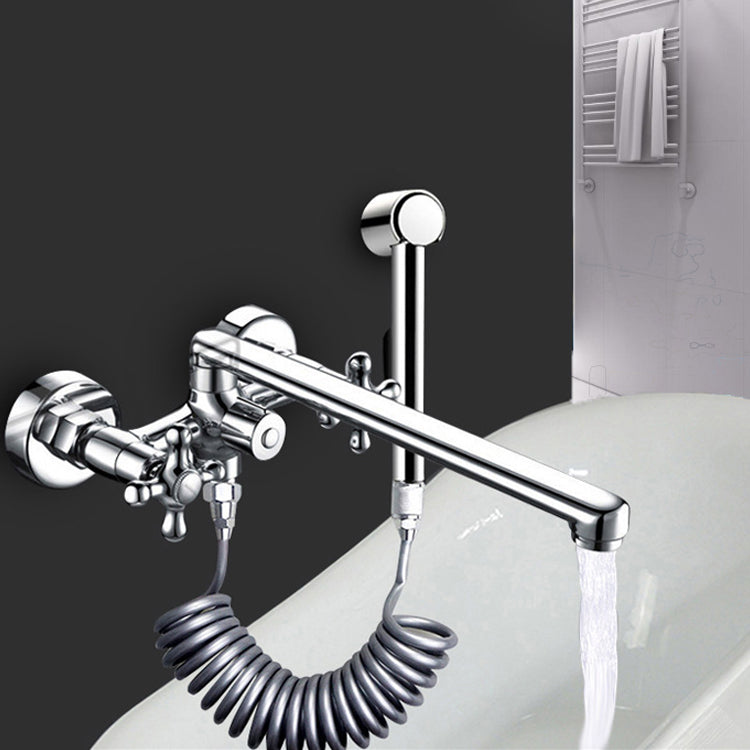 Traditional Style Claw Foot Tub Faucet Copper Floor Mounted Claw Foot Tub Faucet