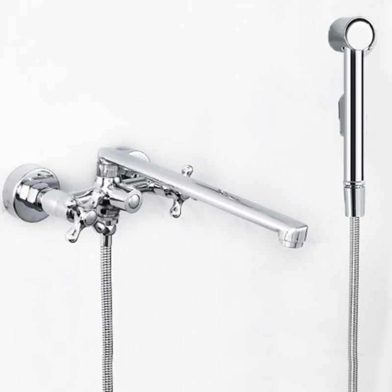 Traditional Style Claw Foot Tub Faucet Copper Floor Mounted Claw Foot Tub Faucet