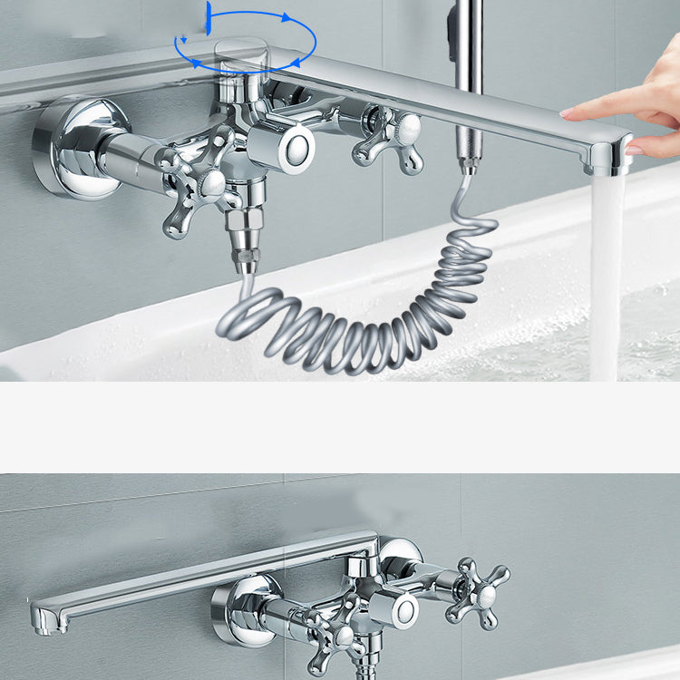 Traditional Style Claw Foot Tub Faucet Copper Floor Mounted Claw Foot Tub Faucet