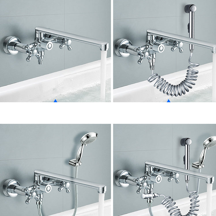Traditional Style Claw Foot Tub Faucet Copper Floor Mounted Claw Foot Tub Faucet